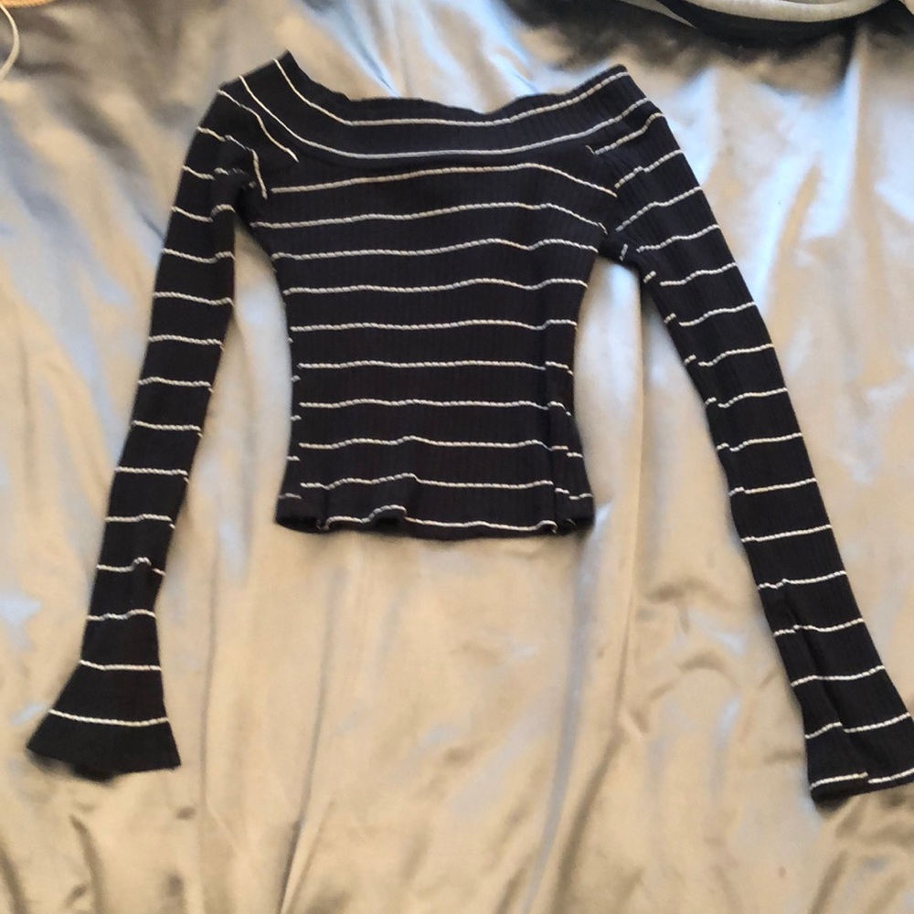 Silence and Noise Off the Shoulder Top